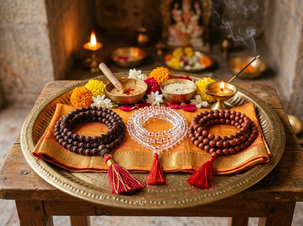 Authentic Haridwar Vrindavan Tulsi Japa Mala (108 Beads)